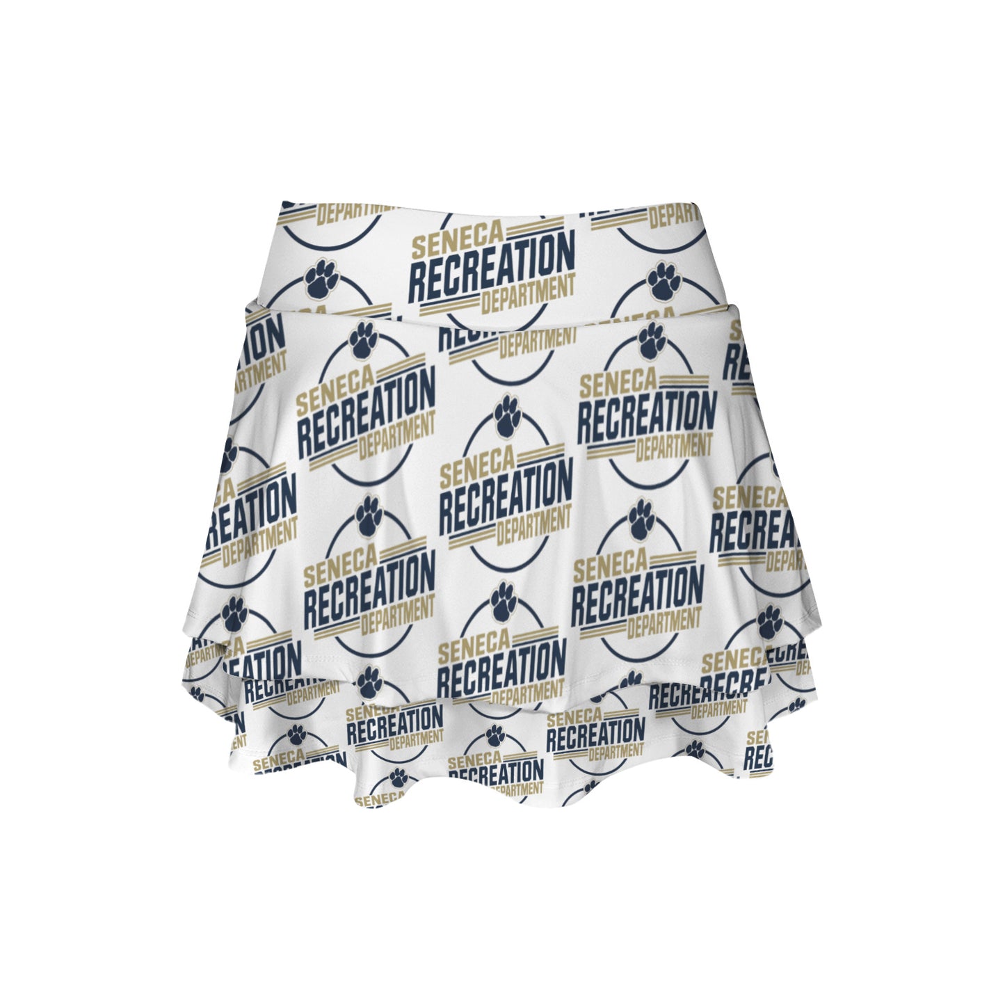High Waist Layered Ruffle Pockets Sports Skirt