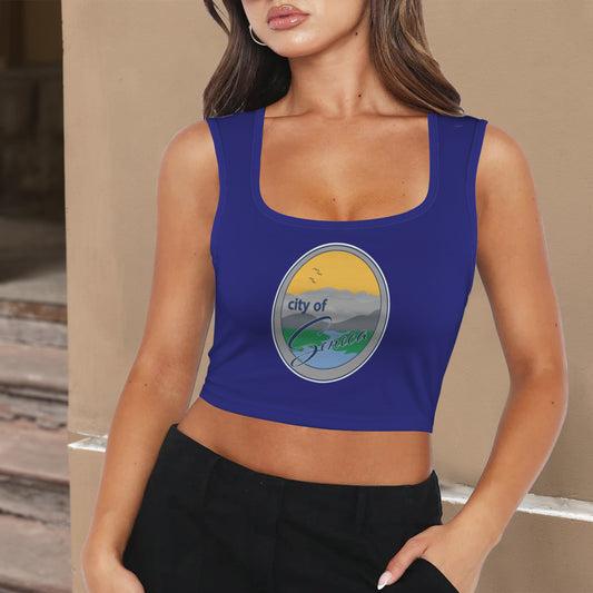 Women's Square Neck Crop Tank Top