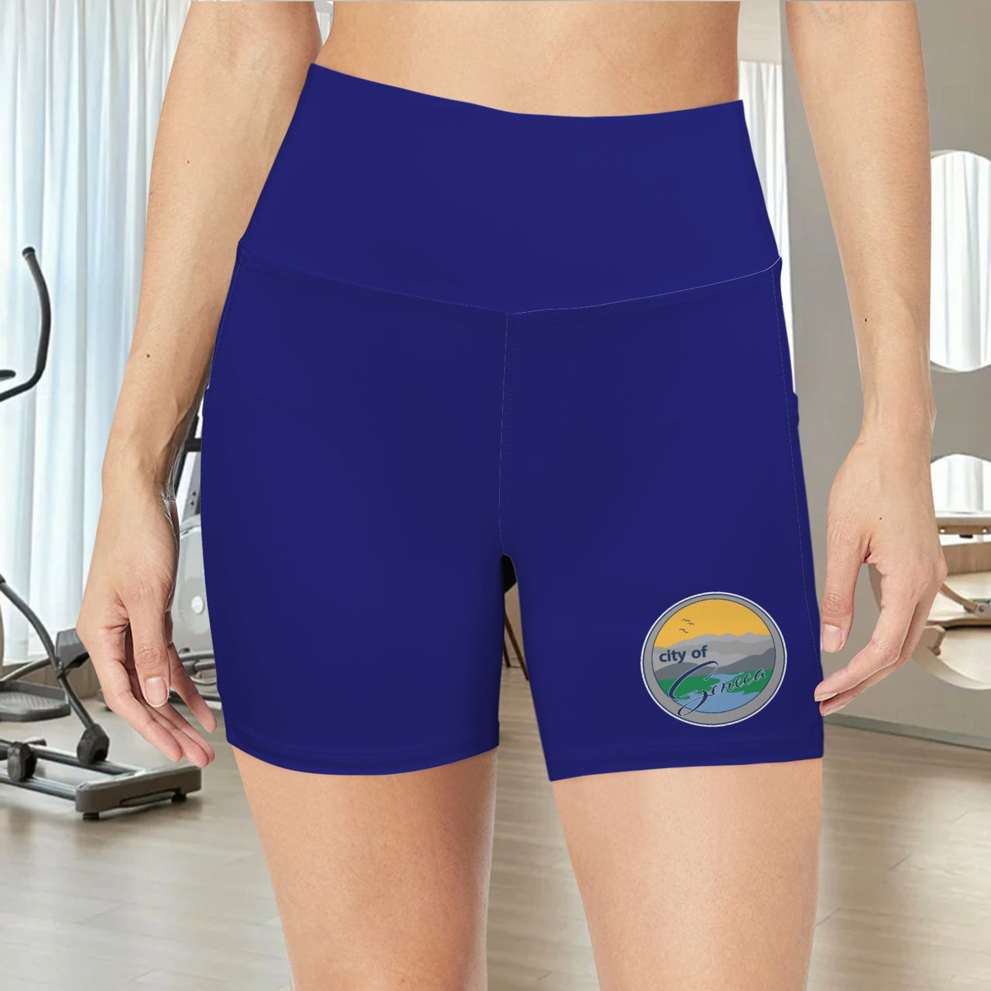 High Waist Deep Pockets Yoga Shorts