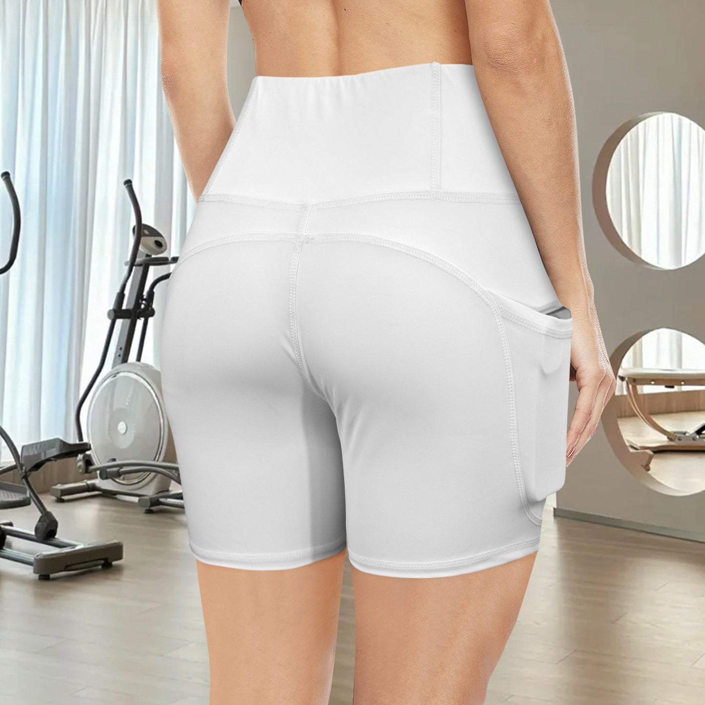 High Waist Deep Pockets Yoga Shorts