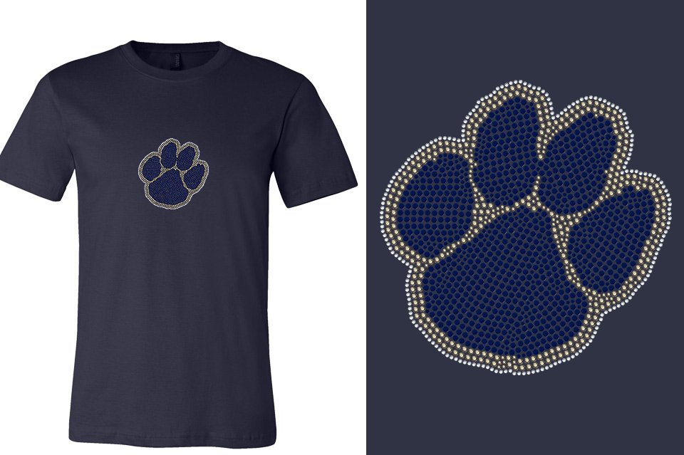 Rhinestones Seneca Paw Unisex t-shirt